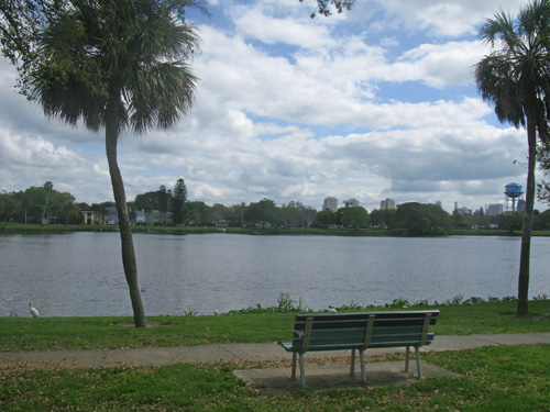 I decided to leave a dollar on a bench by a park lake where older couples walk.