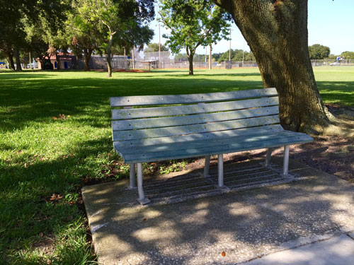 I always pass the park on my walks. These benches are a great place to eave money.