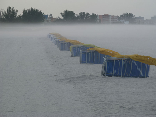 Fog is beautiful on the beach, but it can make running somewhat of an adventure.